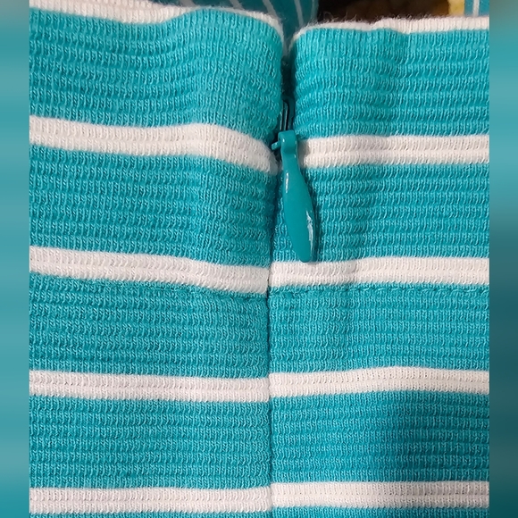 Talbots | NWT Teal/White Stripe Skirt w/Pockets - Picture 3 of 7